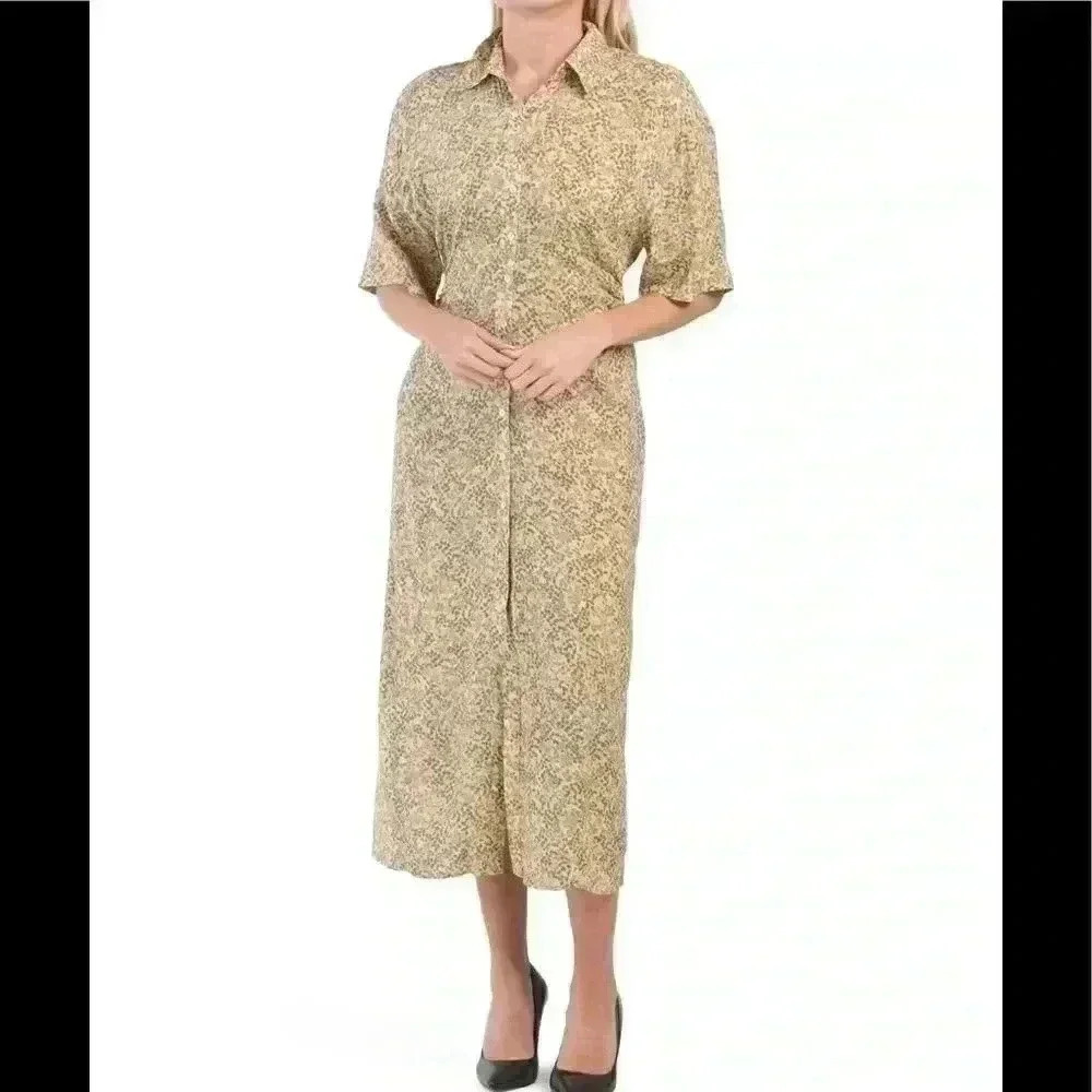 Zara Elbow Sleeve Printed Dress
